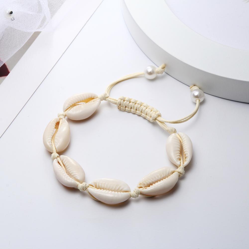 Bohemian Bracelets Anklets Natural Shell Chain Braided