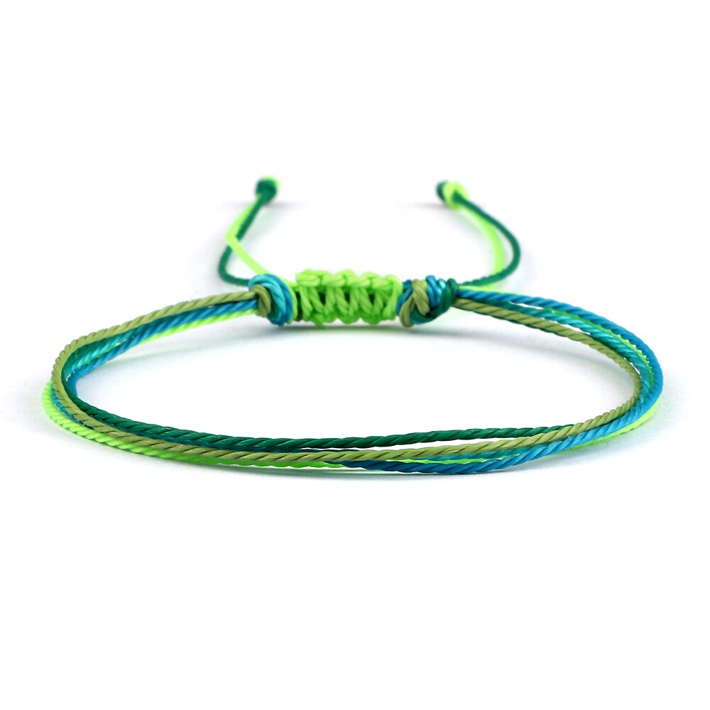 Fashion 13 Styles Colorful Wax Line Braided Bracelet Women Men Adjustable Bangles Jewelry Gift for Friend Charm Couple Pulsera