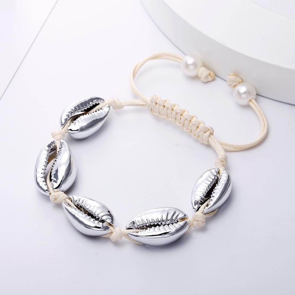 Bohemian Bracelets Anklets Natural Shell Chain Braided