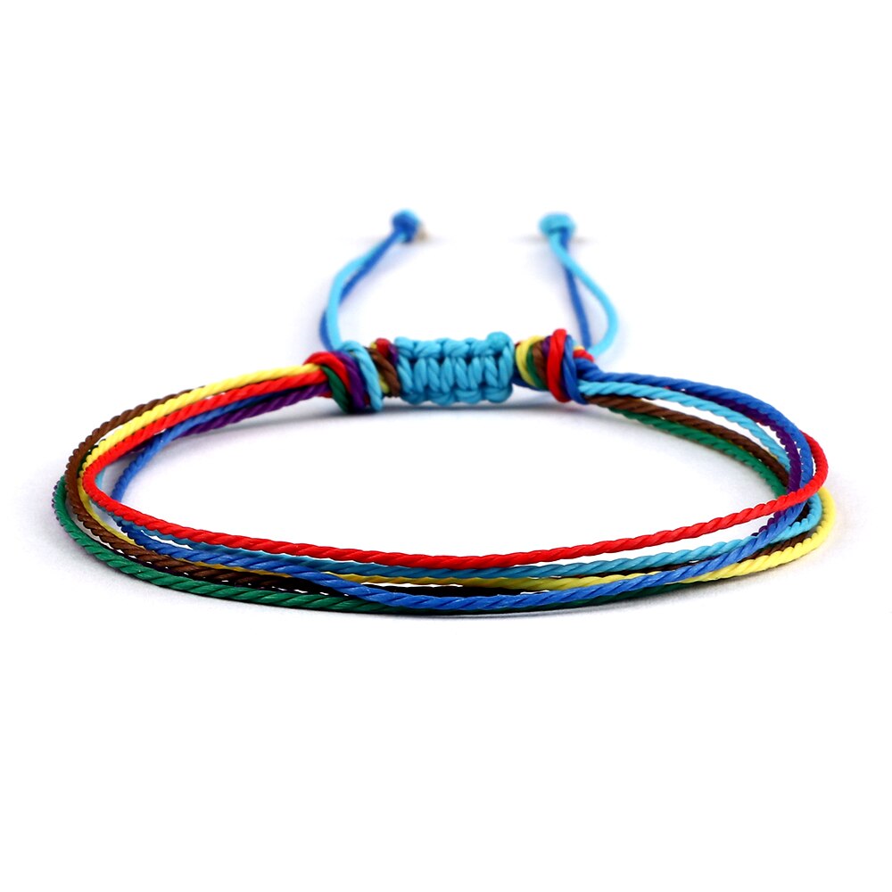 Fashion 13 Styles Colorful Wax Line Braided Bracelet Women Men Adjustable Bangles Jewelry Gift for Friend Charm Couple Pulsera