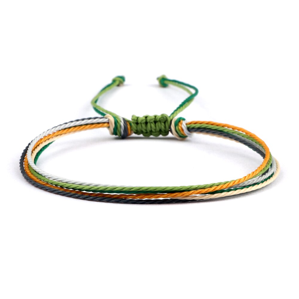 Fashion 13 Styles Colorful Wax Line Braided Bracelet Women Men Adjustable Bangles Jewelry Gift for Friend Charm Couple Pulsera