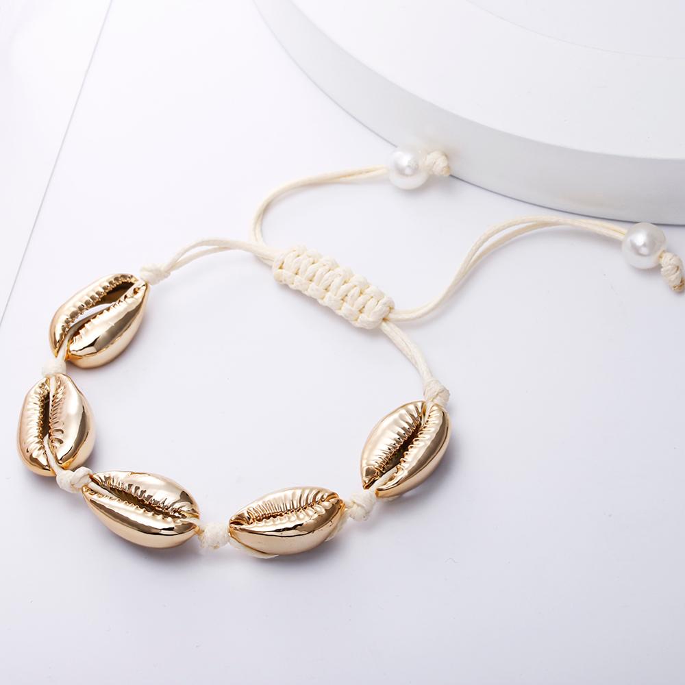 Bohemian Bracelets Anklets Natural Shell Chain Braided