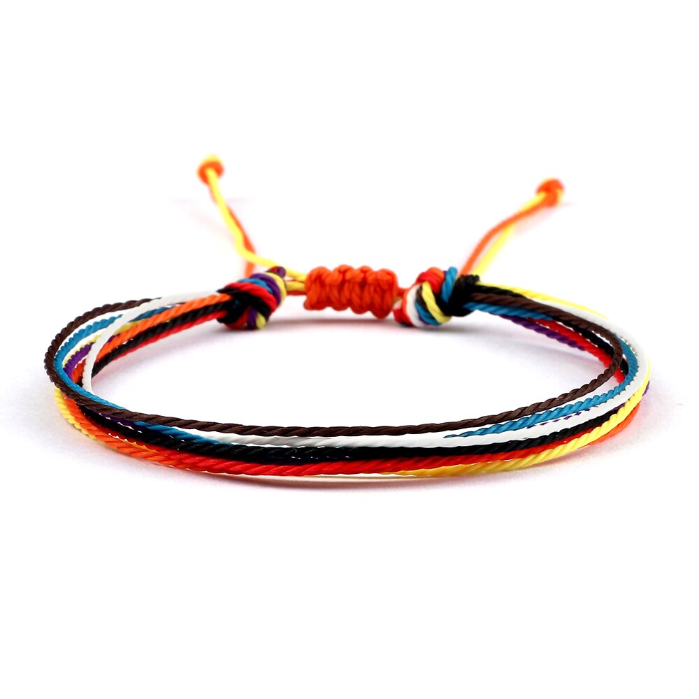 Fashion 13 Styles Colorful Wax Line Braided Bracelet Women Men Adjustable Bangles Jewelry Gift for Friend Charm Couple Pulsera