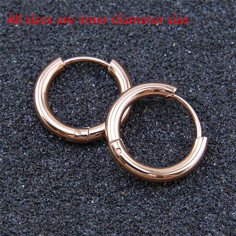 5pcs/lot Stainless Steel Circle Hoop Earrings