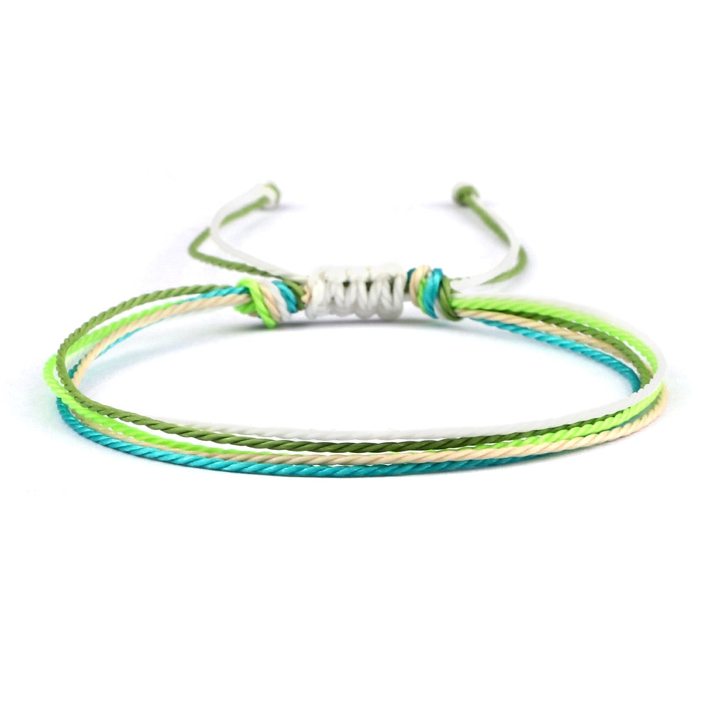 Fashion 13 Styles Colorful Wax Line Braided Bracelet Women Men Adjustable Bangles Jewelry Gift for Friend Charm Couple Pulsera