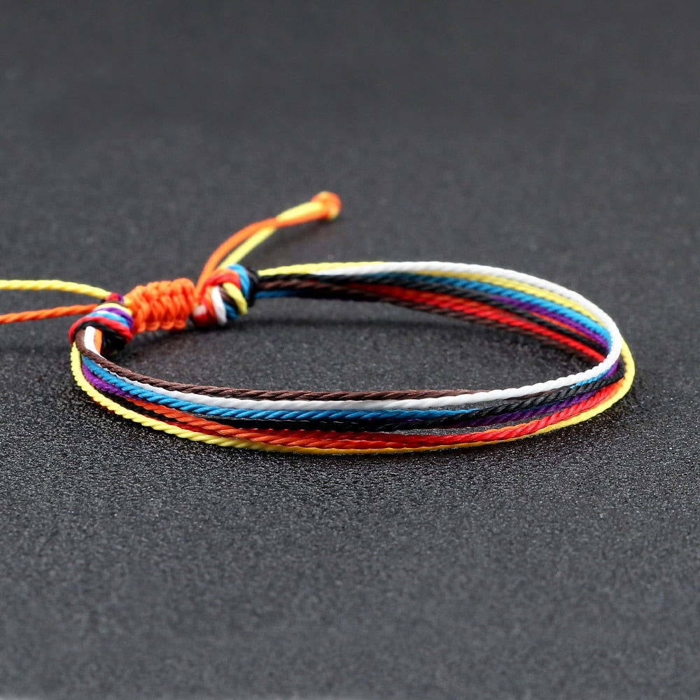 Fashion 13 Styles Colorful Wax Line Braided Bracelet Women Men Adjustable Bangles Jewelry Gift for Friend Charm Couple Pulsera