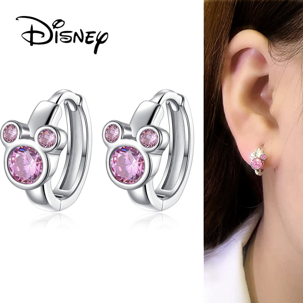 Disney Mickey Mouse Silver Heart Earring, Pumpkin Coach Stud Earrings, Butterfly Earrings