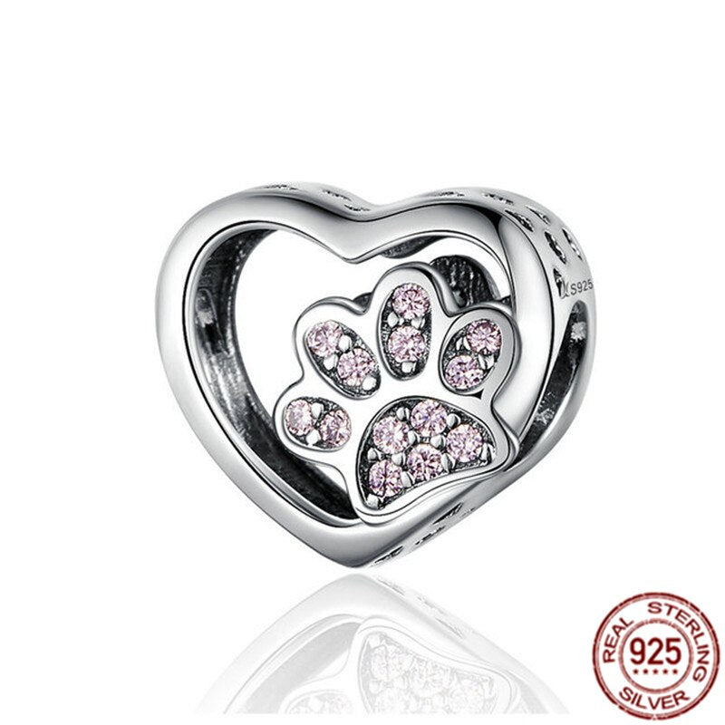 Happy family Couples Propose Clover Heart Charm 925 Sterling Silver Bead Fit Original Pandora Bracelet DIY Jewelry Gift