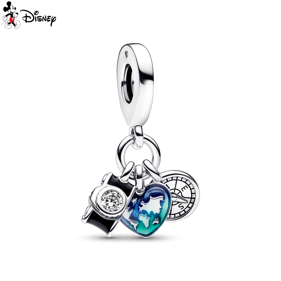 Disney Sterling Silver Spiderman; Star Wars, Mermaid Charms Bracelet