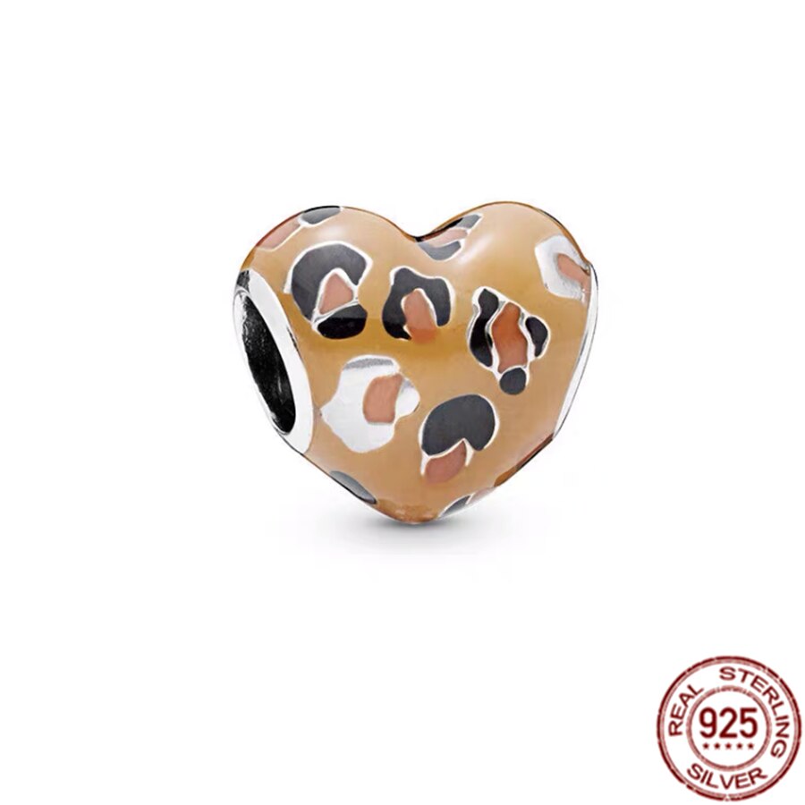 Happy family Couples Propose Clover Heart Charm 925 Sterling Silver Bead Fit Original Pandora Bracelet DIY Jewelry Gift