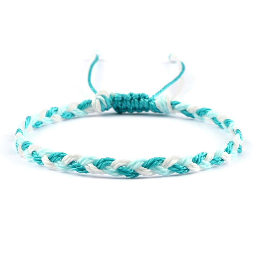 Wax Line Braided Bracelet Handmade Boho Thread Couple Bracelet