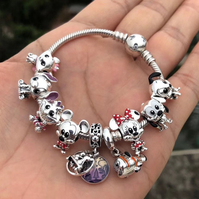 Disney Sterling Silver Disney Princess Charms Fits Pandora Bracelets & Bangles