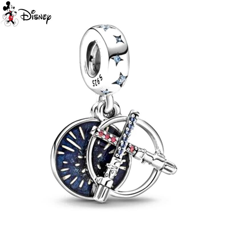 Disney Sterling Silver Spiderman; Star Wars, Mermaid Charms Bracelet