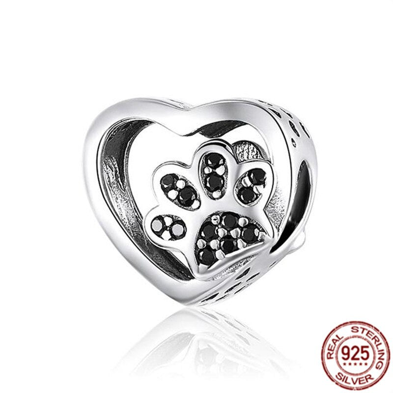 Happy family Couples Propose Clover Heart Charm 925 Sterling Silver Bead Fit Original Pandora Bracelet DIY Jewelry Gift