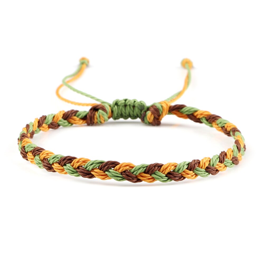 Wax Line Braided Bracelet Handmade Boho Thread Couple Bracelet