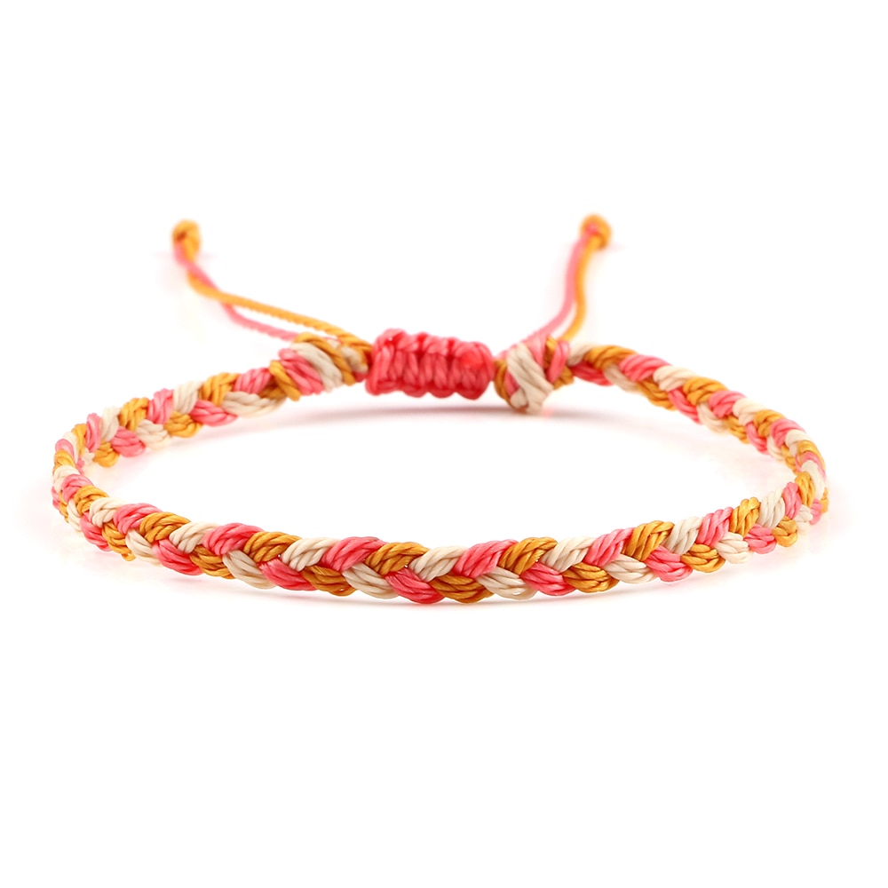 Wax Line Braided Bracelet Handmade Boho Thread Couple Bracelet