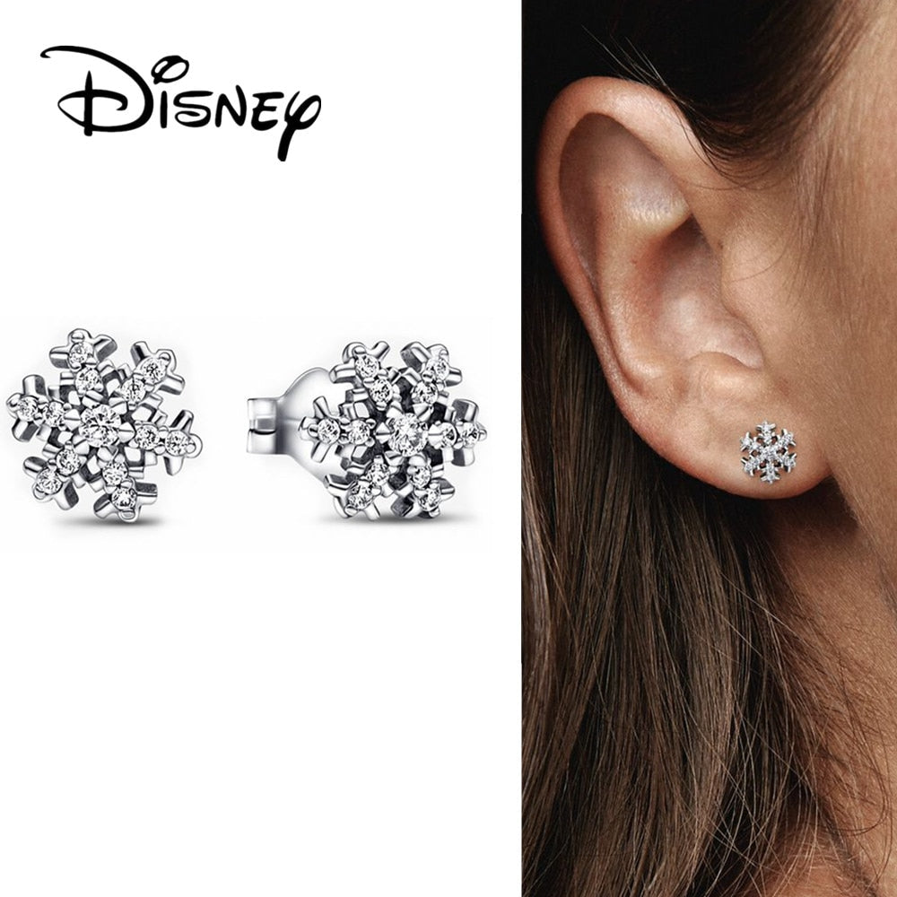 Disney Mickey Mouse Silver Heart Earring, Pumpkin Coach Stud Earrings, Butterfly Earrings