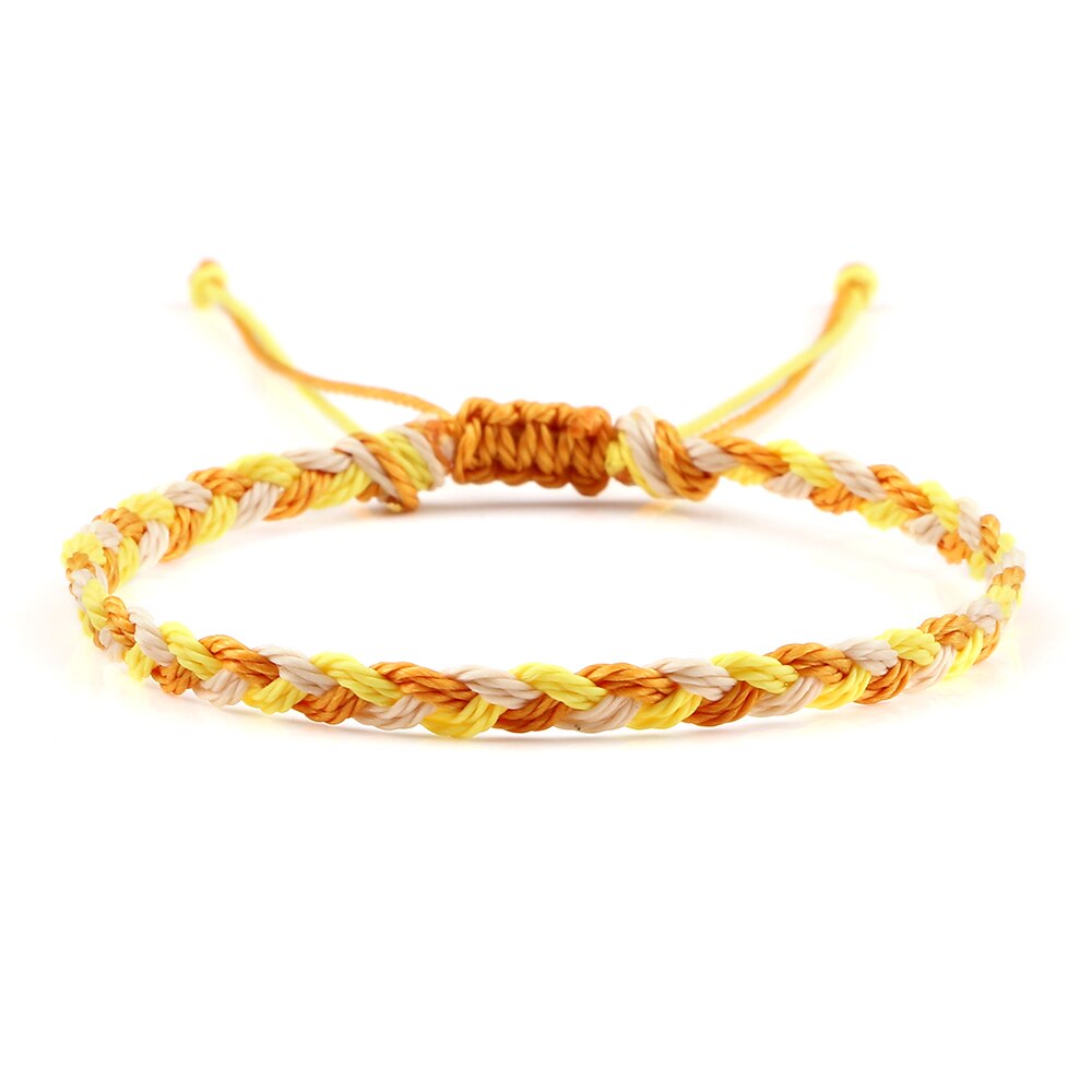 Wax Line Braided Bracelet Handmade Boho Thread Couple Bracelet