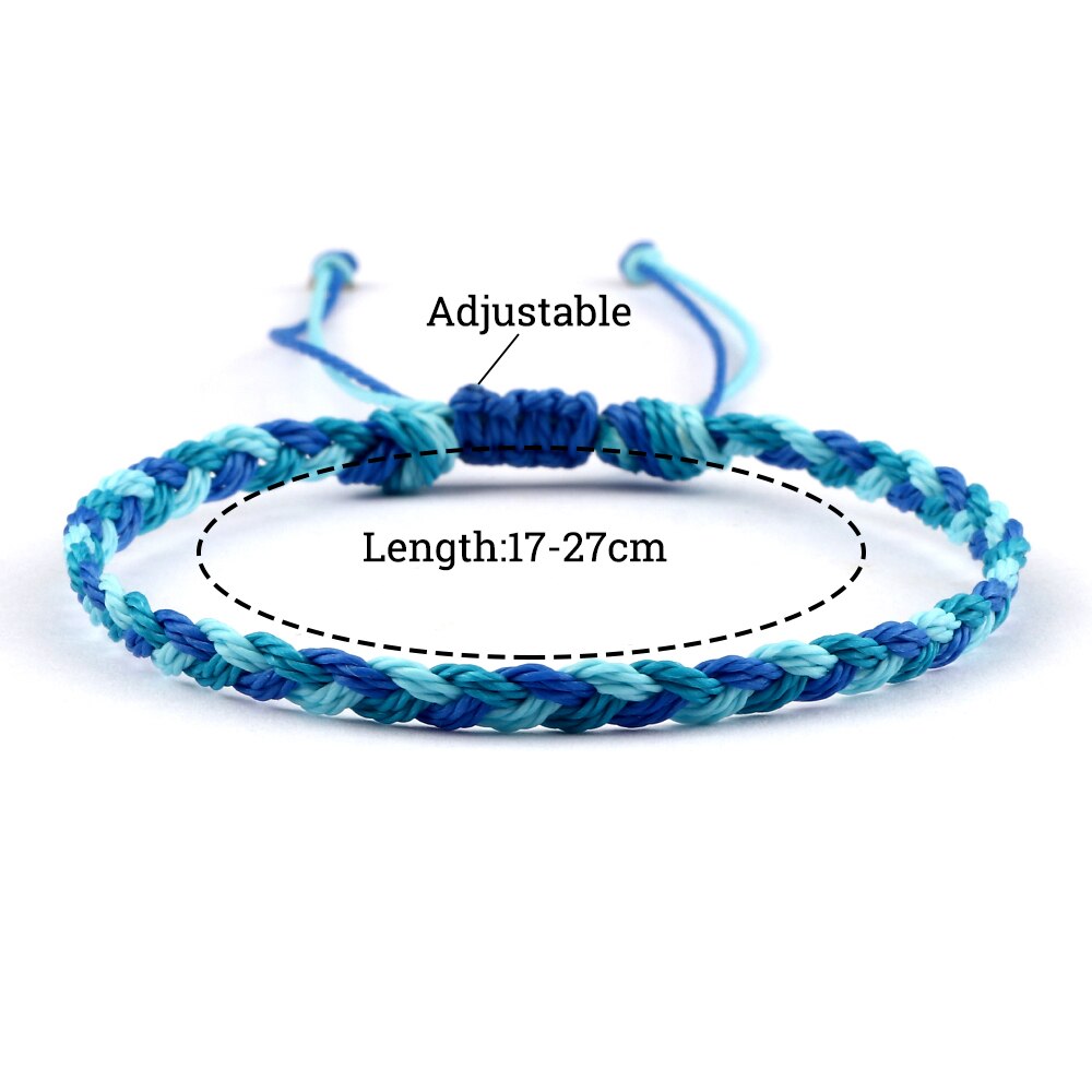 Wax Line Braided Bracelet Handmade Boho Thread Couple Bracelet