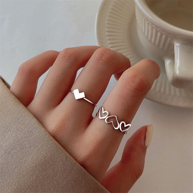 Trendy Butterfly Metal Punk Rings Set