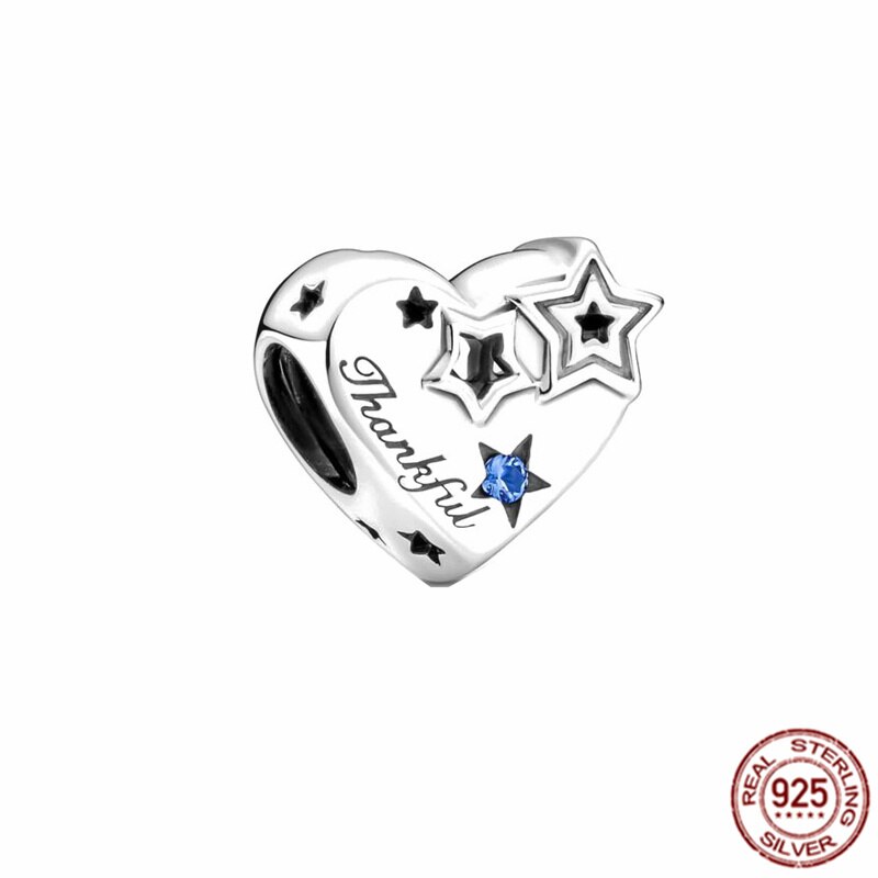 Happy family Couples Propose Clover Heart Charm 925 Sterling Silver Bead Fit Original Pandora Bracelet DIY Jewelry Gift