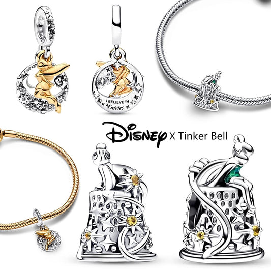 Disney, Tinker bell, multiple other Charms Fits Pandora Bracelet Necklace